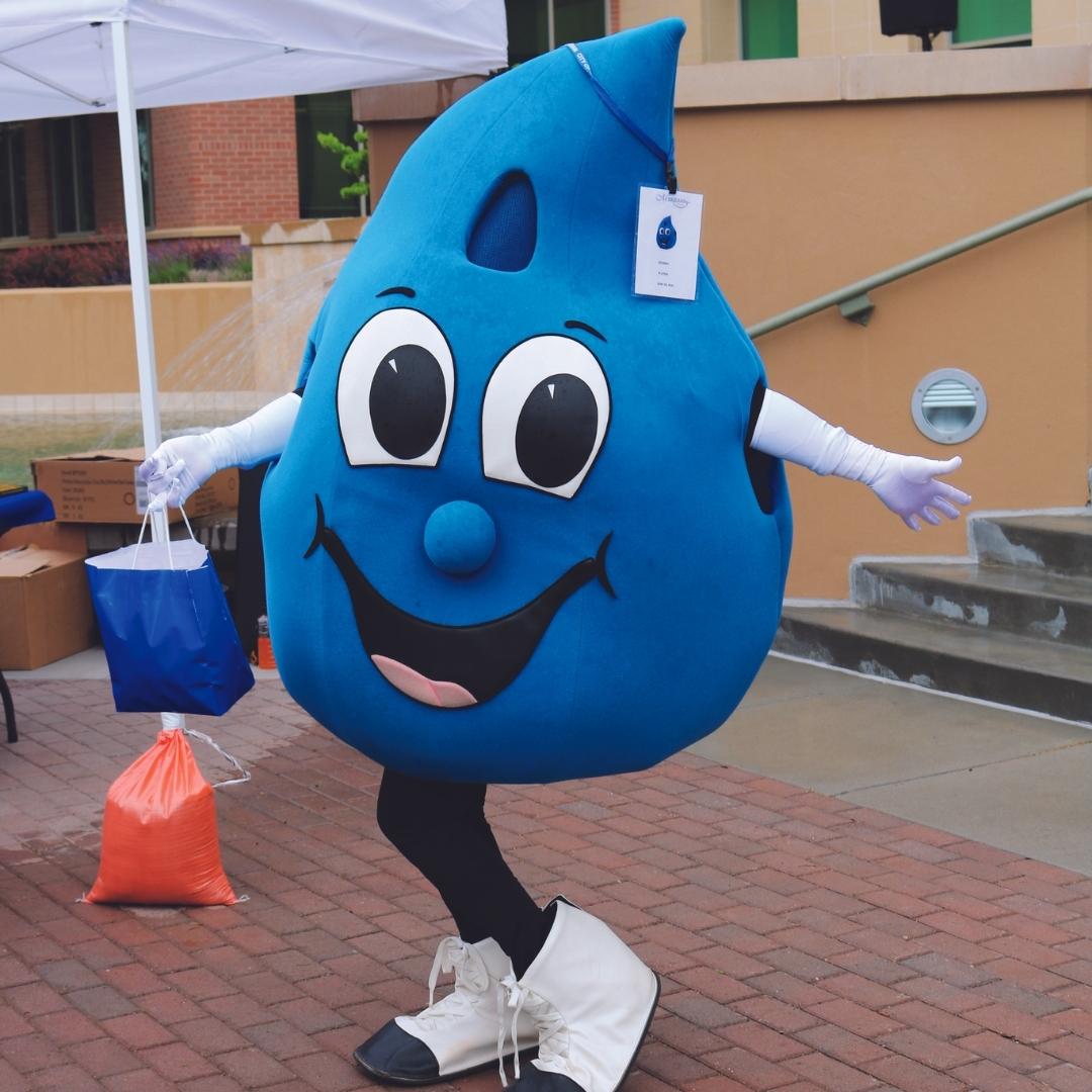 Meridian City Public Works mascot, Hydro at Expo