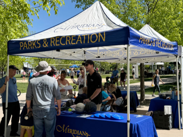 Meridian Parks & Recreation volunteer at event